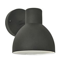 Μαύρο επίτοιχο φωτιστικό BERO MINI 1xE27 LED με κάλυμμα οπάλ PC IP44 εξωτερικού χώρου