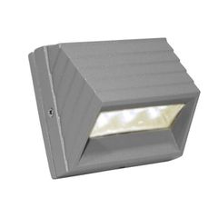 LED Φωτιστικό Eπίτοιχο Αλουμινίου κυρτό γκρι 1W 230V 12led θερμό φως