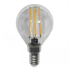Διακοσμητική λάμπα led cog σφαιρική E14 6W 230V filament διάφανη θερμό λευκό φως 2800K 660lm