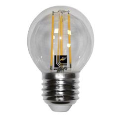 Διακοσμητική λάμπα led cog filament σφαιρική διάφανη E27 6W 230V 5800k ψυχρό λευκό φως δέσμης 360°
