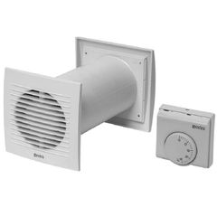 Εξαεριστήρας μπάνιου Ø100 230V 50Hz 65m³/h με αυτόματες περσίδες Europlast SPKT-100 και θερμοστάτη