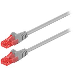 Καλώδιο δικτύου CAT 6 goobay U/UTP patchcable μήκους 1m σε γκρι χρώμα