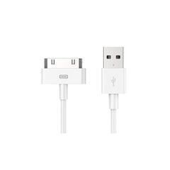 Καλώδιο USB 2.0 σε iPad & iPhone 4/4S POWERTECH 1m σε λευκό χρώμα για μεταφορά αρχείων & φόρτιση