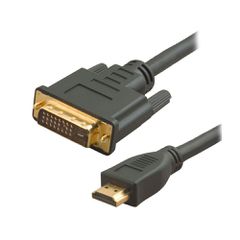 Καλώδιο POWERTECH CAB-H024 HDMI 19pin σε DVI 24+1 Dual Link μαύρο μήκους 3m
