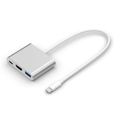 POWERTECH Αντάπτορας CAB-UC004 USB-C σε USB 3.0/USB-C/HDMI