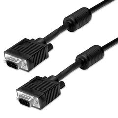 Καλώδιο 5m POWERTECH VGA 15pin M-M Full HD Copper 3+6 2x ferrites