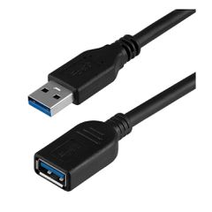Καλώδιο 1.5m POWERTECH USB 3.0 σε USB female CAB-U123 copper σε μαύρο χρώμα