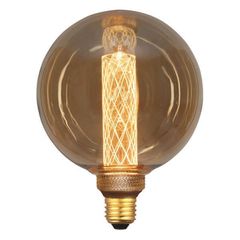Λάμπα led globe filament G125 E27 3,5W 220-240V θερμό φως 2000k 120lm 360° gold glass dimmable