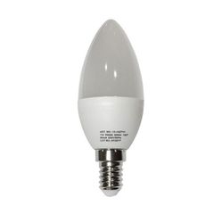 Λάμπα led E14 C37 κεράκι 7W 230V 6200k ψυχρό λευκό φως δέσμης 240° 700lm με πλαστική επικάλυψη