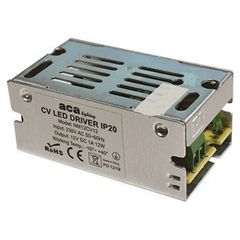 Τροφοδοτικό - led driver αλουμινίου 12W 230VAC στα 12VDC για ταινίες & λάμπες LED μη στεγανό IP20