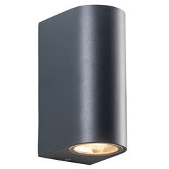 Επίτοιχη απλίκα για λαμπτήρες GU10 230V AC σκούρο γκρι εξωτερικού χώρου στεγανή IP65