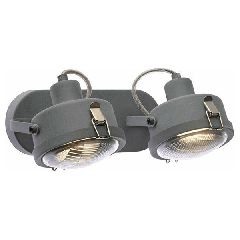 Επίτοιχο φωτιστικό MORFEAS 2xGU10 μεταλλικό γκρι 31x12x19cm
