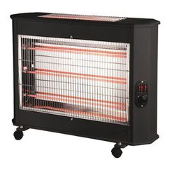 Θερμάστρα χαλαζία 2800W 220-240V μαύρη με θερμοστάτη διακόπτη ασφαλείας και θερμοστάτη