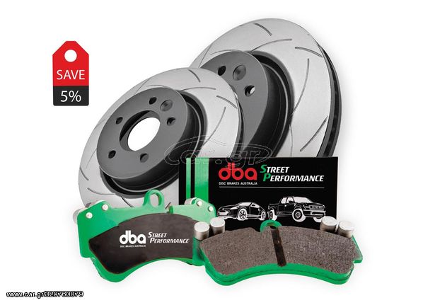 DBA655S-10-1521SP Brake Kit - Street Series T2 Slotted & Street Performance Brake Pads (2x DBA655S-10 + DB1521SP)