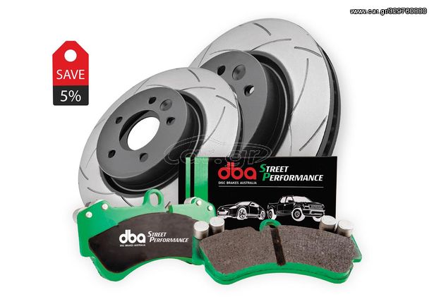 DBA601S-1521SP Brake Kit - Street Series T2 Slotted & Street Performance Brake Pads (2x DBA601S + DB1521SP)