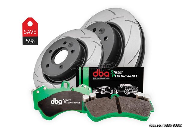 DBA2806S-2383SP Brake Kit - Street Series T2 Slotted & Street Performance Brake Pads (2x DBA2806S + DB2383SP)