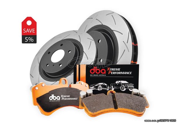 DBA42709S-1800XP Brake Kit - 4000 Series T3 Slotted & Xtreme Performance Brake Pads (2x DBA42709S + DB1800XP)