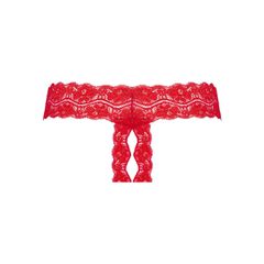 Underneath - Kyra Crotchless Thong Red-thumb-1