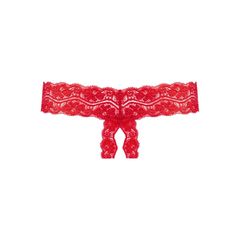 Underneath - Kyra Crotchless Thong Red