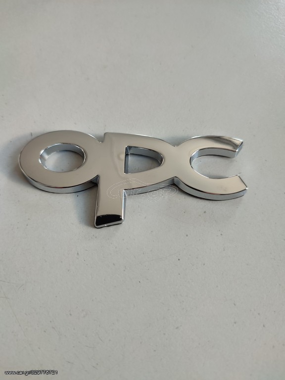 ΣΗΜΑ ΜΕΤΑΛΛΙΚΟ ΧΡΩΜΙΟ ΑΥΤΟΚΟΛΛΗΤΟ OPEL OPC