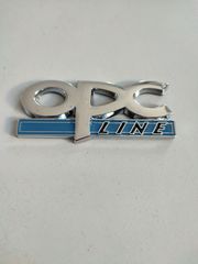 ΣΗΜΑ ΜΕΤΑΛΛΙΚΟ ΧΡΩΜΙΟ ΑΥΤΟΚΟΛΛΗΤΟ OPEL OPC LINE