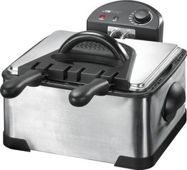 Clatronic FR 3195 4 L Double Black,Stainless steel 2000 W