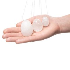 La Gemmes - Yoni Egg Set Clear Quartz (L-m-s)-thumb-2