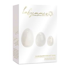 La Gemmes - Yoni Egg Set Clear Quartz (L-m-s)-thumb-3