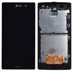 Γνήσια Οθόνη & Μηχανισμός Αφής Sony Xperia Ion Μαύρο AT&T; Logo με Πλαίσιο ΕΧ