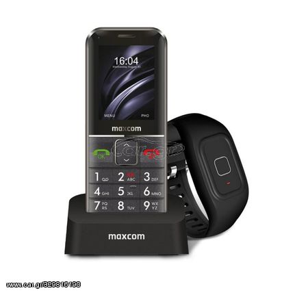 Maxcom MM735 2.4" 2G IP67 με Ασύρματο Βραχιόλι SOS, GPS, Bluetooth, Κάμερα 2.0MP, Ραδιόφωνο, Φακό και Πλήκτρο Έκτακτης Ανάγκης Μαύρο ΕΧ