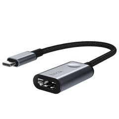 Καλώδιο Hoco HB21 USB-C σε HDMI Θηλυκό 4K 30Hz 3840X2160P Μαύρο-Ασημί 15cm ΕΧ