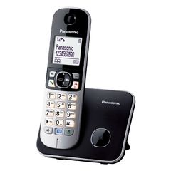 Ασύρματο Ψηφιακό Τηλέφωνο Panasonic KX-TG6851JTB  με Μεγάλη Οθόνη και Ανοιχτή Ακρόαση Μαύρο-Ασημί ΕΧ