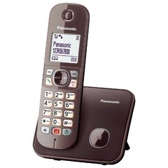 Ασύρματο Ψηφιακό Τηλέφωνο Panasonic KX-TG6851GRA  με Μεγάλη Οθόνη και Ανοιχτή Ακρόαση Καφέ ΕΧ