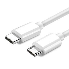 Καλώδιο σύνδεσης Ancus HiConnect USB-C σε Micro USB Λευκό 1m ΕΧ