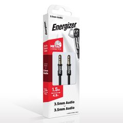 Καλώδιο σύνδεσης Ήχου Energizer C130JIBK 3.5mm Αρσενικό σε 3.5mm Αρσενικό 1.5m Μαύρο ΕΧ