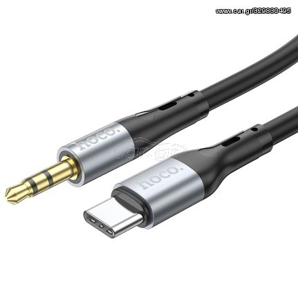 Καλώδιο σύνδεσης Ήχου Hoco UPA22 Silicone USB-C σε 3.5mm Αρσενικό 1m Μαύρο ΕΧ