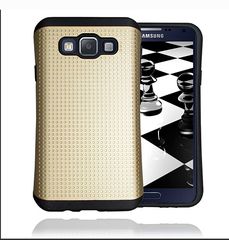 SAMSUNG Galaxy A3 - ΘΗΚΗ ANTISHOCK ΜΕ ΓΥΑΛΙΣΤΕΡΗ - ΣΑΓΡΕ ΠΛΑΤΗ,  ΧΡΥΣΑΦΙ N1