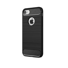 APPLE iPhone 7 / 8 / SE 2020 - ΘΗΚΗ ΣΙΛΙΚΟΝΗΣ CARBON ΜΑΥΡΗ N1