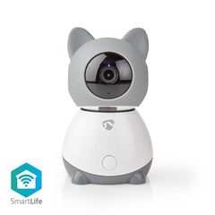 NEDIS WIFICI30CGY WiFi Smart IP camera Full HD 1080p, με λειτουργία Pan tilt και αισθητήρα θερμοκρασίας & υγρασίας. SU