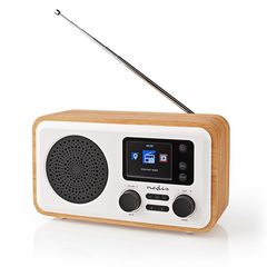 NEDIS RDIN2000WT Internet, DAB+ και FM ραδιόφωνο με λειτουργία Bluetooth, σε μοντέρνο και ξύλινο σχεδιασμό, 7W. SU