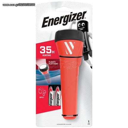 ENERGIZER WATERPROOF LIGHT RED Αδιάβροχος φακός Energizer με φωτεινότητα 55 lumens. SU