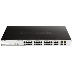 D-LINK DGS-1210-28MP 28-Port Max Poe Gigabit Smart Managed switch, 24xPoE & 4xSFP ports, 370W. SU