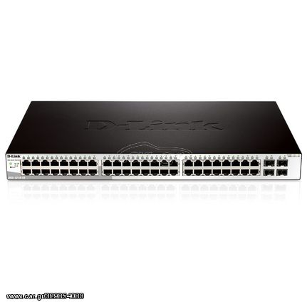 D-LINK DGS-1210-52 52-Port Gigabit Smart Managed switch, 48xGigabit & 4xSFP ports. SU