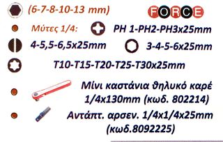 ΚΑΣΕΤΙΝΑ ΚΑΡΥΔΑΚΙΑ & ΜΥΤΕΣ 1/4 ΣΕΤ FORCE !!-thumb-1