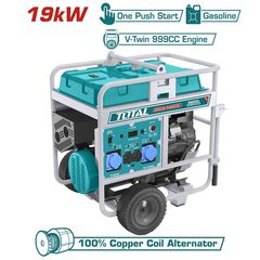 Γεννήτρια Βενζίνης TOTAL 19.000W - 23,75 KVA Επαγγελματική Μονοφασική ( TP1200006 )