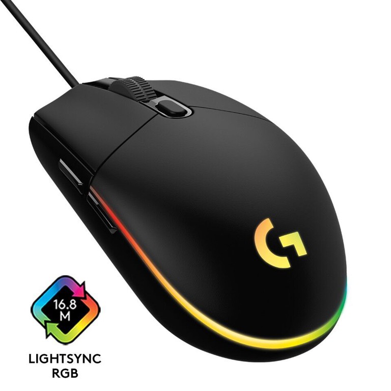 Logitech - G203 LIGHTSYNC Gaming Mouse Black / Computers