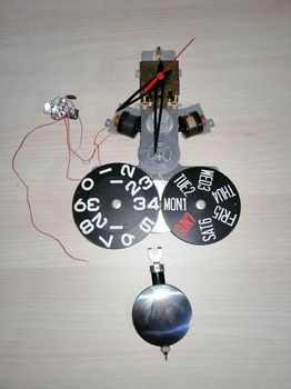 vintage μηχανισμός ρολογιού meiko με ημερομηνία (εκκρεμές με μπαταρία και ηλεκτρομαγνήτες) δεκαετίας 60 - 70 