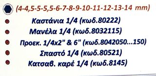 ΚΑΣΕΤΙΝΑ ΚΑΡΥΔΑΚΙΑ 1/4 ΣΕΤ FORCE !!-thumb-1