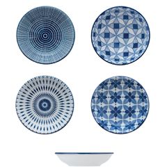 Μπωλ πορσελάνης φ9.8x2cm, σειρά HANAMI BLU, σε 4 διακοσμήσεις, M1934