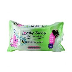 Υποαλλεργικά μωρομάντηλα Lovely Baby Green σε συσκευασία 64 τεμαχίων Open Care